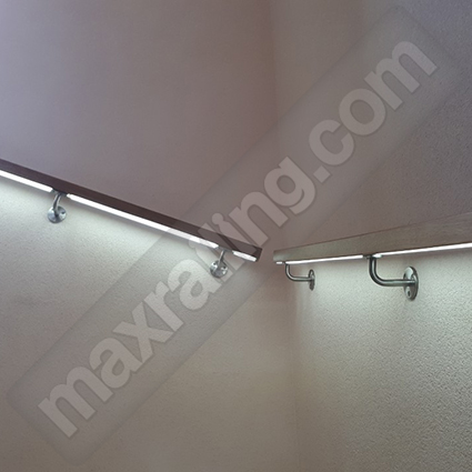 Дървена ръкохватка с LED осветление